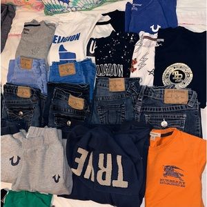Boys medium true religion clothing lot